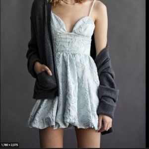 For Love & Lemons Lydia Party Dress Ice Blue